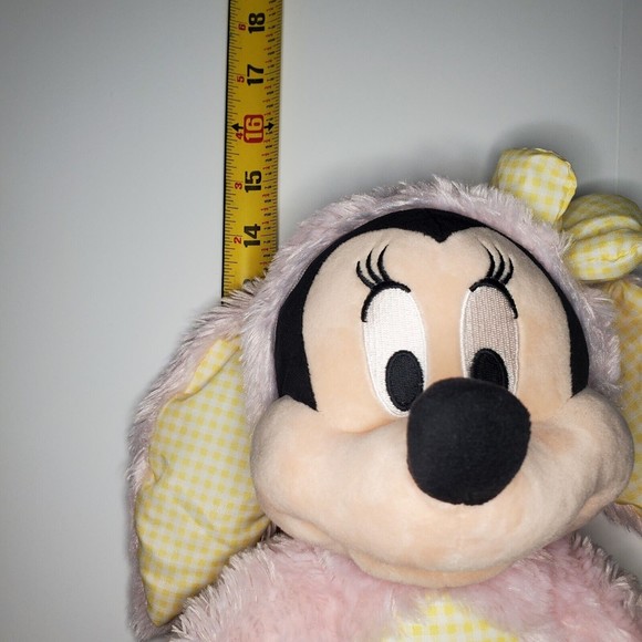 Disney Mickey Mouse&Friends Minnie Mouse Easter Plush Toy Pink Costume Authentic - Picture 5 of 5
